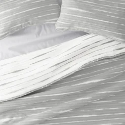 Quilts-Kirkland's Home Gray Linear Reversible 3-Pc. Queen Quilt Set Gray/White