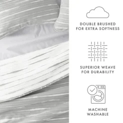 Quilts-Kirkland's Home Gray Linear Reversible 2-Pc. Twin Quilt Set Gray/White