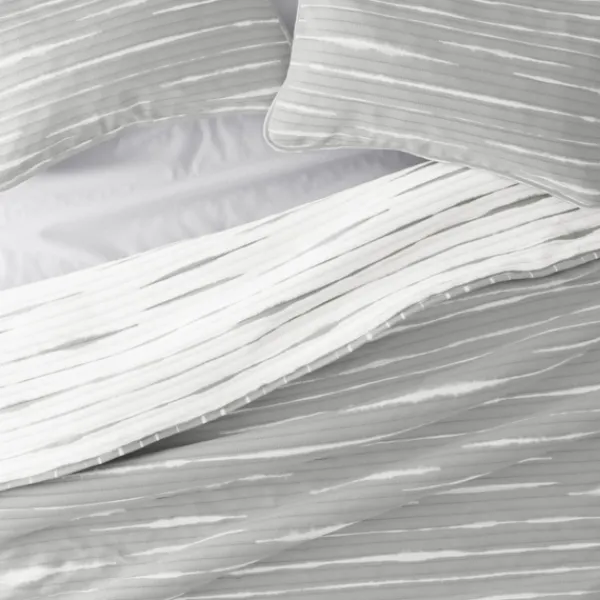 Quilts-Kirkland's Home Gray Linear Reversible 3-Pc. King Quilt Set Gray/White