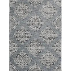 Outdoor Rugs-Kirkland's Home Gray Medallion Devora Indoor/Outdoor Area Rug, 5X7 Blue/Gray