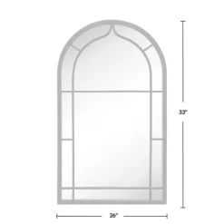 Decorative Mirrors-Kirkland's Home Gray Metal Arched Mirror