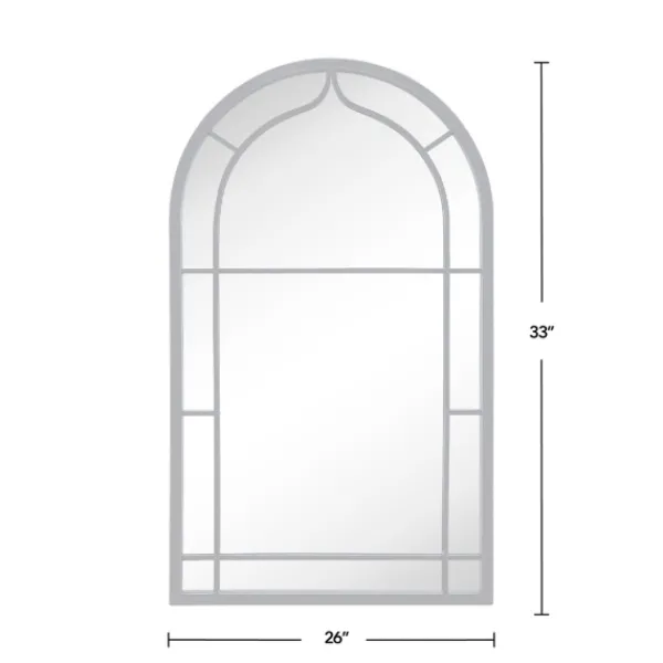 Decorative Mirrors-Kirkland's Home Gray Metal Arched Mirror