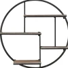Shelves-Kirkland's Home Gray Metal 4-Tier Circular Wall Shelf