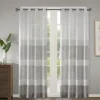 Curtains & Drapes-Kirkland's Home Gray Modern Stripes Curtain Panel, 84 In. Gray/White