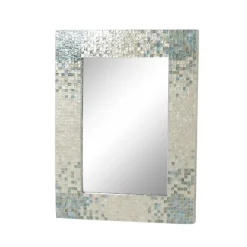 Decorative Mirrors-Kirkland's Home Gray Mother Of Pearl Shell Frame Wall Mirror
