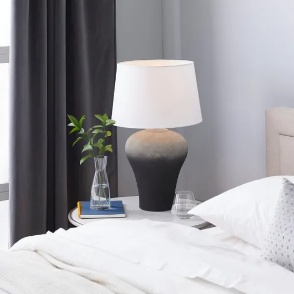 Table Lamps-Kirkland's Home Gray Ombre Ceramic Table Lamp White