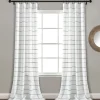 Curtains & Drapes-Kirkland's Home Gray Ombre Stripe Curtain Panel Set, 84 In. Gray/White