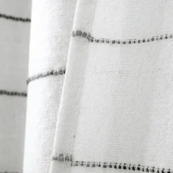 Curtains & Drapes-Kirkland's Home Gray Ombre Stripe Curtain Panel Set, 95 In. Gray/White