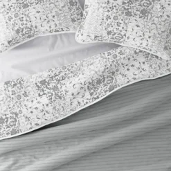 Quilts-Kirkland's Home Gray Patchwork Reversible 2-Pc. Twin Quilt Set Gray/White