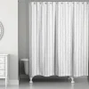 Shower Curtains-Kirkland's Home Gray Petal Lines Shower Curtain White/Gray