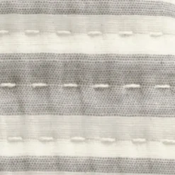 Blankets & Throws-Kirkland's Home Gray Pick Stitch Stripe Decorative Throw Gray/White