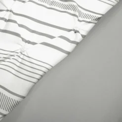 Comforters-Kirkland's Home Gray Pintuck Stripe King 5-Pc. Comforter Set Gray/White
