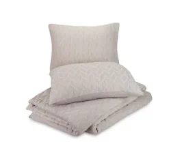 Duvets-Kirkland's Home Gray Raised Chevron 3-Pc. King Duvet Set