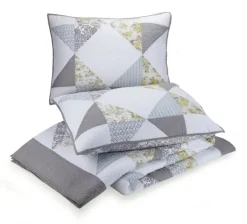 Quilts-Kirkland's Home Gray Reine-Marie King 3-Pc. Quilt Set Gray/Yellow/White