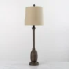 Buffet Lamps-Kirkland's Home Gray Resin Base Buffet Lamp Ivory