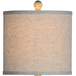 Buffet Lamps-Kirkland's Home Gray Resin Painted Distressed Buffet Lamp Tan