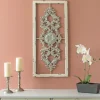 Wall Plaques-Kirkland's Home Gray Scroll Panel Plaque White/Gray