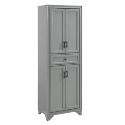 Cabinets & Sideboards-Kirkland's Home Gray Tara Pantry Cabinet