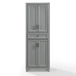 Cabinets & Sideboards-Kirkland's Home Gray Tara Pantry Cabinet