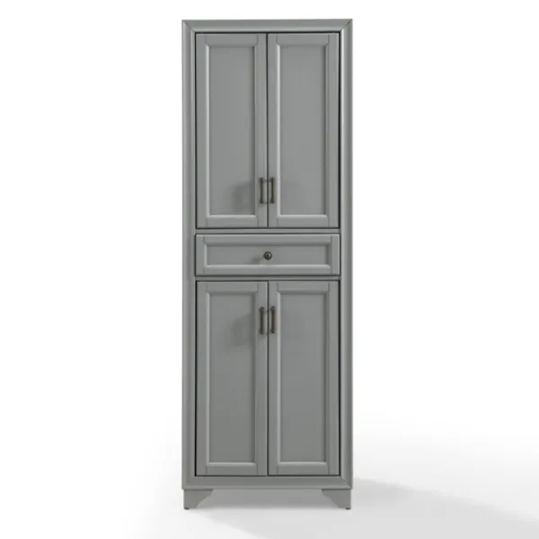 Cabinets & Sideboards-Kirkland's Home Gray Tara Pantry Cabinet