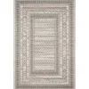 Outdoor Rugs-Kirkland's Home Gray Textured Border Outdoor Area Rug, 7X10 Gray/Tan/Ivory