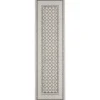 Outdoor Rugs-Kirkland's Home Gray Tile Motif Outdoor Runner, 2X7 Gray/White