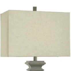 Table Lamps-Kirkland's Home Gray Traditional Rectangular Table Lamp Gray/Tan