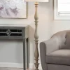 Floor Lamps-Kirkland's Home Gray Traditional Spindle Floor Lamp White