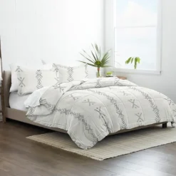 Comforters-Kirkland's Home Gray Urban Stitch Twin 2-Pc. Comforter Set White/Gray