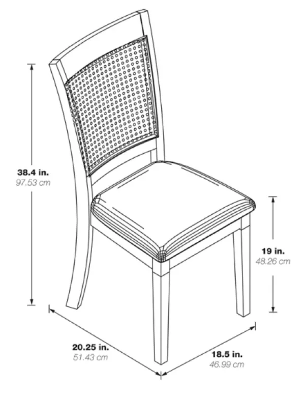 Dining Chairs-Kirkland's Home Gray Wilbur Cane Back Dining Chairs, Set Of 2 Gray/White