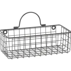 Shelves-Kirkland's Home Gray Wire Wall Baskets, Set Of 2
