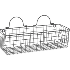 Shelves-Kirkland's Home Gray Wire Wall Baskets, Set Of 2