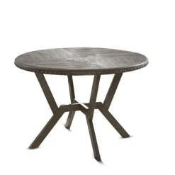 Dining Sets-Kirkland's Home Gray Wood Upholstered 5-Pc. Dining Set