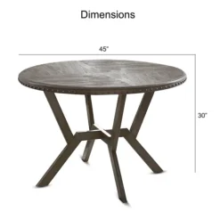 Dining Sets-Kirkland's Home Gray Wood Upholstered 5-Pc. Dining Set
