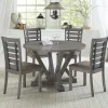 Dining Tables-Kirkland's Home Gray Wooden Fiji Round Dining Table