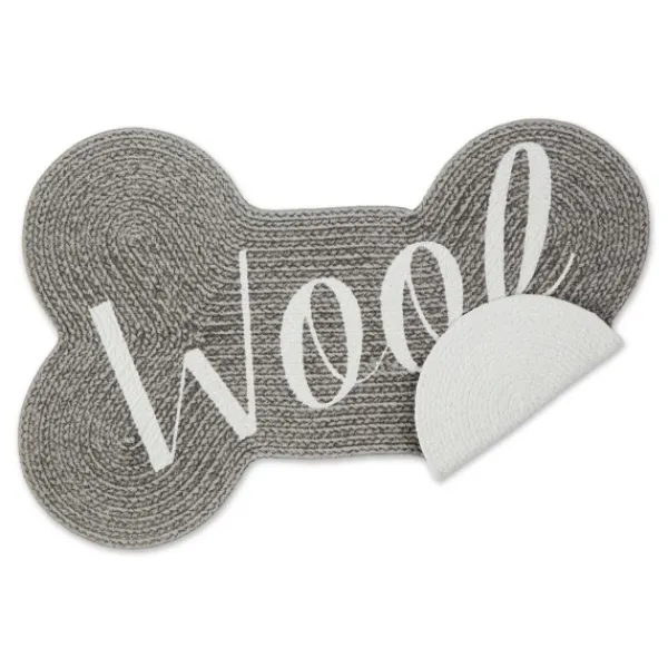 Kitchen & Floor Mats-Kirkland's Home Gray Woof Bone Pet Bowl Mat Gray/White
