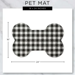 Kitchen & Floor Mats-Kirkland's Home Gray Woof Bone Pet Bowl Mat Gray/White