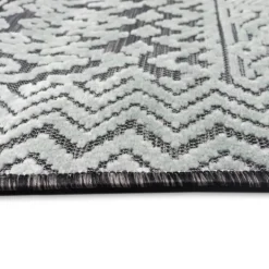 Outdoor Rugs-Kirkland's Home Gray Zig-Zag Ezra Indoor/Outdoor Area Rug, 4X7 Gray/White