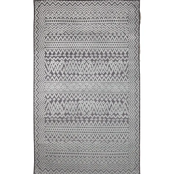 Outdoor Rugs-Kirkland's Home Gray Zig-Zag Ezra Indoor/Outdoor Area Rug, 7X9 Gray/White