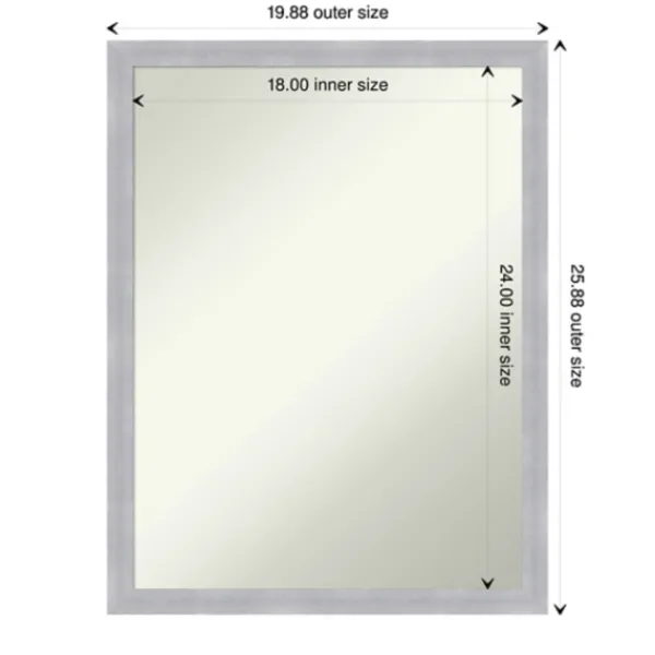 Decorative Mirrors-Kirkland's Home Grayson Brushed Nickel Framed Wall Mirror