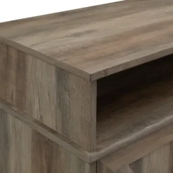 Tv Stands & Media Consoles-Kirkland's Home Graywash Rustic Fireplace Cabinet Brown