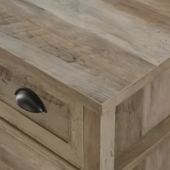 Dressers & Chests-Kirkland's Home Graywash Wood Cup Handle Dresser Tan