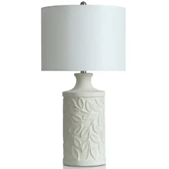 Table Lamps-Kirkland's Home Greecian Leaves Table Lamp White