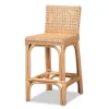 Bar Stools & Counter Height Stools-Kirkland's Home Greek Natural Rat Woven Counter Stool Tan