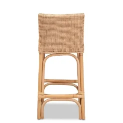 Bar Stools & Counter Height Stools-Kirkland's Home Greek Natural Rat Woven Counter Stool Tan
