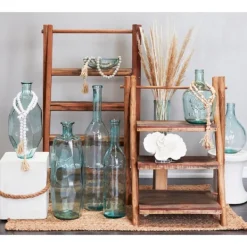 Vases-Kirkland's Home Green And Blue Clear Glass Vase, 29 In. Green/Blue/Clear