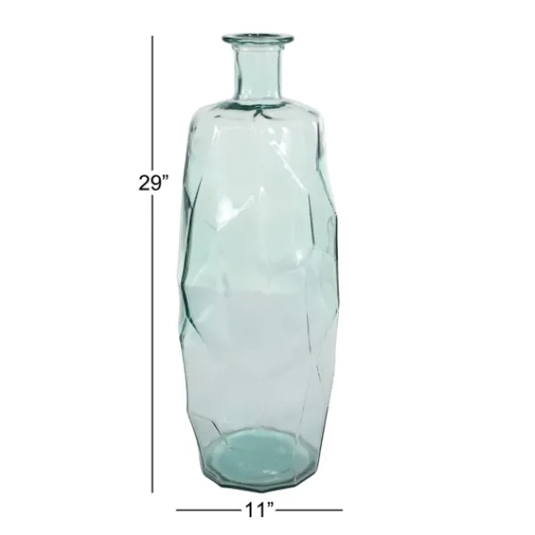 Vases-Kirkland's Home Green And Blue Clear Glass Vase, 29 In. Green/Blue/Clear