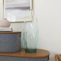 Vases-Kirkland's Home Green And Blue Clear Glass Vase, 29 In. Green/Blue/Clear