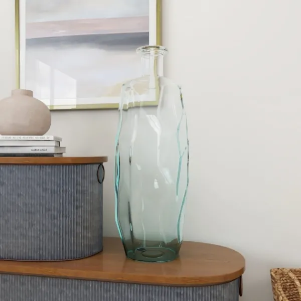 Vases-Kirkland's Home Green And Blue Clear Glass Vase, 29 In. Green/Blue/Clear