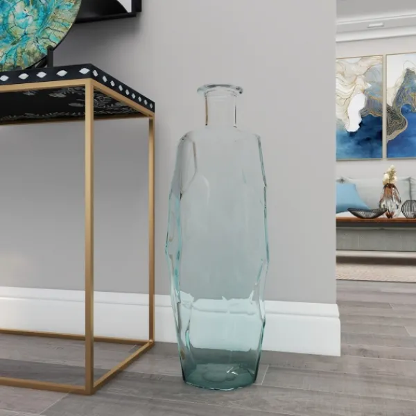 Vases-Kirkland's Home Green And Blue Clear Glass Vase, 29 In. Green/Blue/Clear